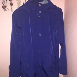 Blue trench coat